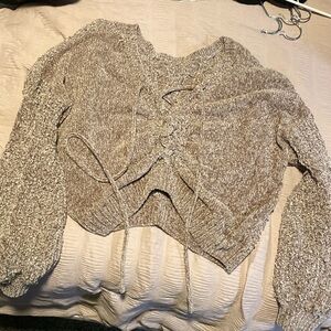 Crop top sweatshirt,taupe color, large, only been worn  once